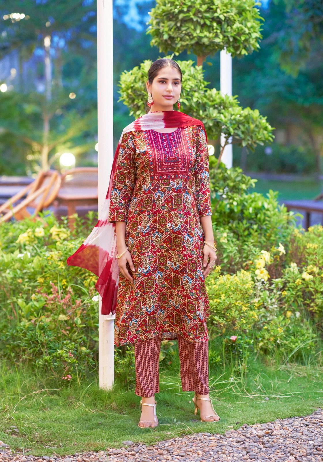 Suman Vol 1 By Mystic 9 Rayon Printed Kurti With Bottom Dupatta Wholesale Market In Surat
